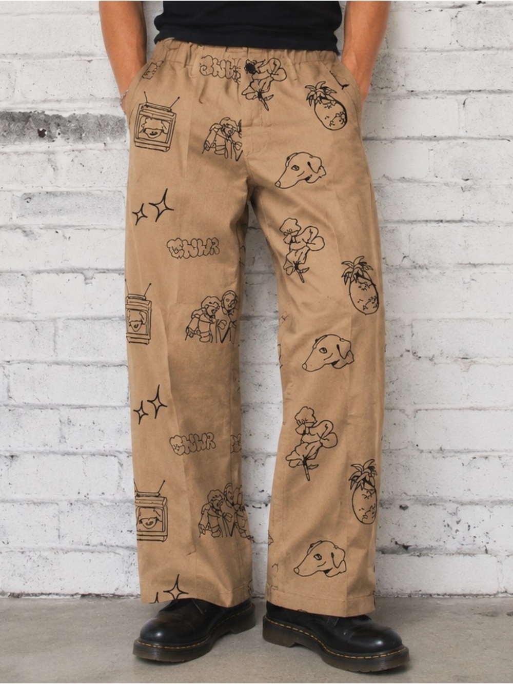 Mens Zara Straight Fit Funky Print Pant BWT Sz 29 L 29in
